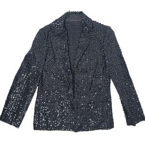 Vintage Partique new York sparkle sequin jacket black size 6. New years party